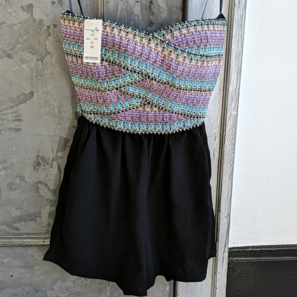 Bebe | strapless romper | XS